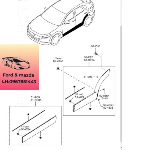 Ốp nhựa cánh cửa mazda cx30 2021-2022-2023-2024-2025 tấm nhựa ốp cánh cửa mazda cx30 DFR551RA0B-DFR551RB0B-DFR551RC0B-DFR551RD0B