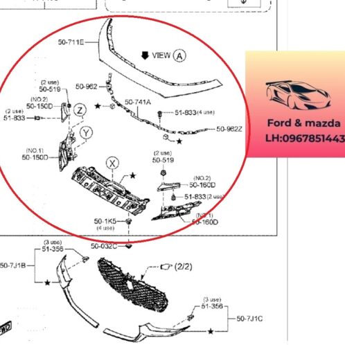 Ốp trên ca lăng mazda cx30 2021-2022-2023-2024-2025 ốp trên cản trước mazda cx30 ốp trước capo mazda cx30 DHA9507E1BBB-DHA9507E1BE4-DHA9507E1BPR