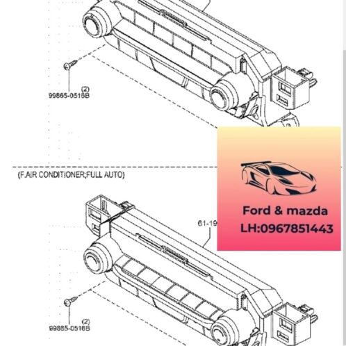 Bộ điều khiển điều hòa mazda cx30 2021-2022-2023-2024-2025 công tắc điều hòa mazda cx30 công tắc điều chỉnh điều hòa mazda cx30 BDEL61190A-BDMC61190A-BGGR61190B