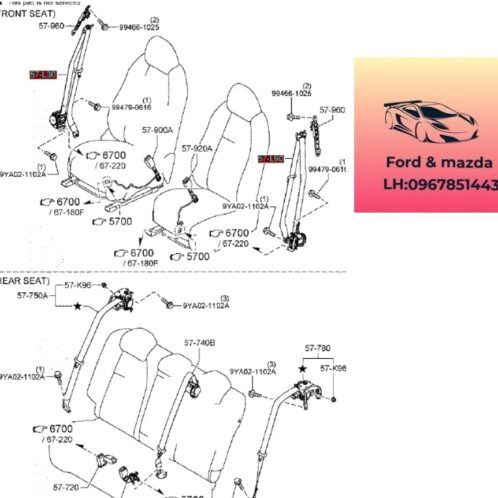 Dây đai an toàn trước mazda cx30 2021-2025 Dây đai an toàn trước mazda cx30 2021-2022-2023-2024-2025 dây belt an toàn trước mazda cx30 BEPN57L30D-DFR557L90B