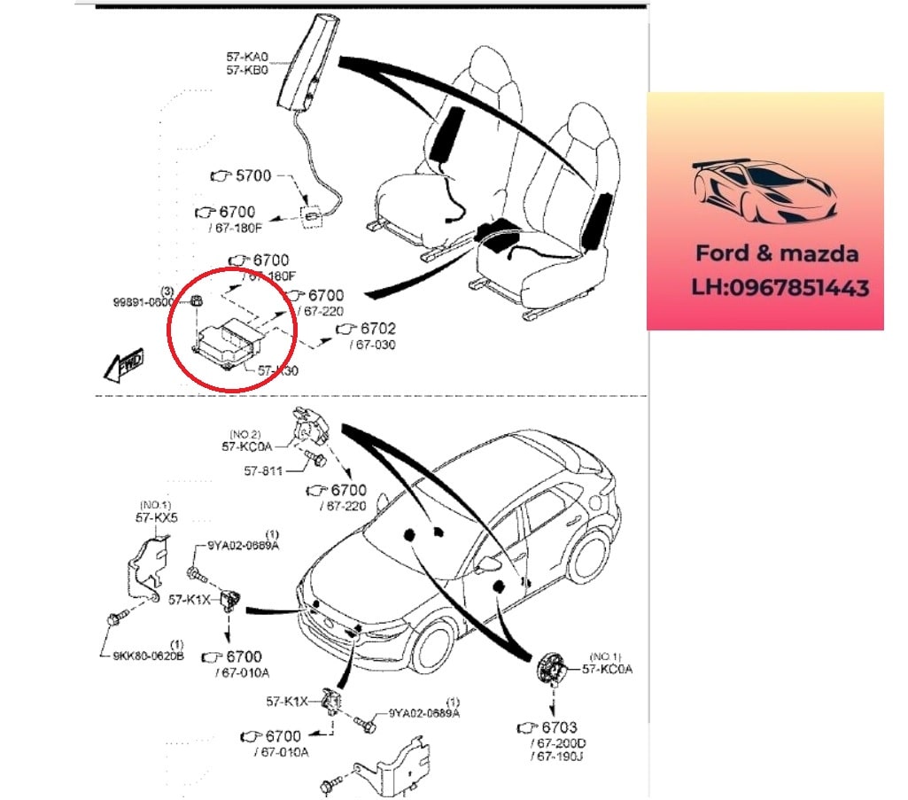 Hộp điều khiển túi khí mazda cx30 2021-2022-2023-2024-2025 hộp túi khí mazda cx30 DGS957K30B Hộp điều khiển túi khí mazda cx30 2021-2022-2023-2024-2025 hộp túi khí mazda cx30 DGS957K30B