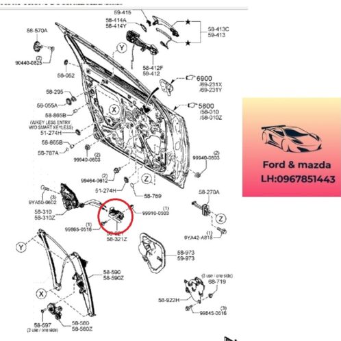Tay mở trong Cánh cửa trước mazda cx30 2021-2022-2023-2024-2025 tay mở cánh cửa mazda cx30 BDER58330A-BDER59330A-BFRJ58330A-BFRJ59330A