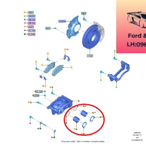 Piston Cuppen Cụm phanh trước ford ranger everest 2022-2023-2024-2025-2026-2027-cao su cuppen cụm trước ford ranger everest pit tông cuppen thắng trước ford ranger everest MB3Z2B120B
