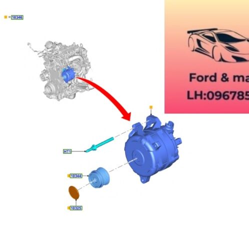 Buly Máy phát ford ranger everest-2022-2027 Buly Máy phát ford ranger everest-2022-2023-2024-2025-2026-2027-buli dinamo ford ranger everest puly máy phát điện ford ranger everest MB3Z10344B-MB3Q10A352AA