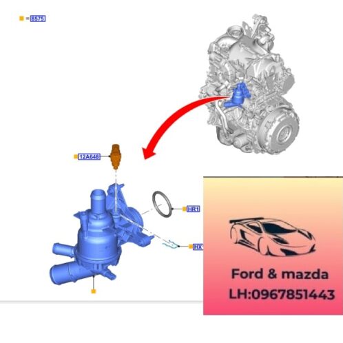 Cảm biến nhiệt độ nước van hằng nhiệt ford ranger everest 2018-2019-2020-2021-2022-2023-2024-2025-2026-2027- cảm biến nhiệt độ nước ford ranger everest 2.0 GK2Z12A648A