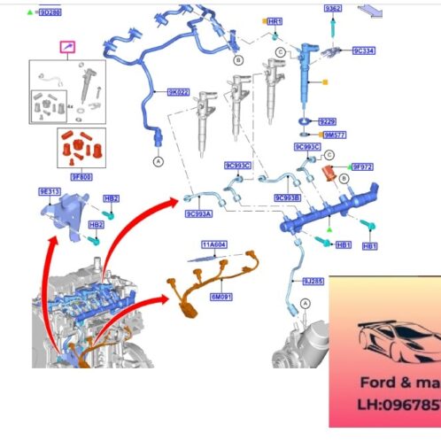 Cảm biến ống rail ford ranger everest 2018-2027 Cảm biến ống rail ford ranger everest 2018-2019-2020-2021-2022-2023-2024-2025-2026-2027- t cảm biến áp suất nhiên liệu ford ranger everest JB3Z9E527D (1)