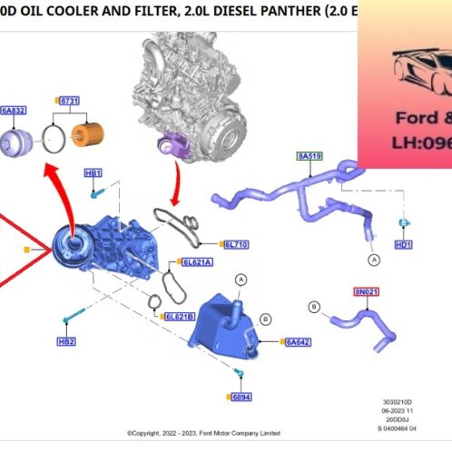 Lọc dầu ford ranger everest 2022-2027 Lọc dầu ford ranger everest 2022-2023-2024-2025-2026-2027- lọc nhớt ford ranger everest BB3Z6731A-JU2Z6731B