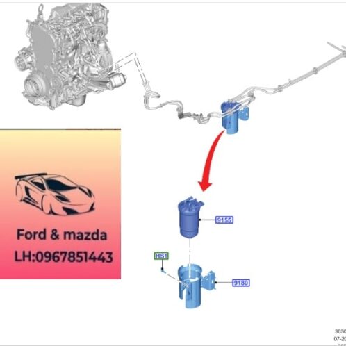 Lọc nhiên liệu ford ranger everest 2022-2027 Lọc nhiên liệu ford ranger everest 2022-2023-2024-2025-2026-2027-lọc dầu ford ranger everest lọc diaze ford ranger everest KV6Z9155D (1)