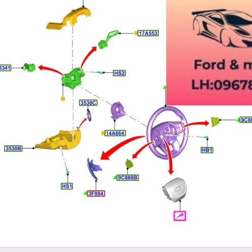 Phím ấn vô lăng ford ranger everest 2022-2027 Phím ấn vô lăng ford ranger everest 2022-2023-2024-2025-2026-2027-núm ấn trên vô lăng ford ranger everest N1WZ9C888N-N1WZ9C888L