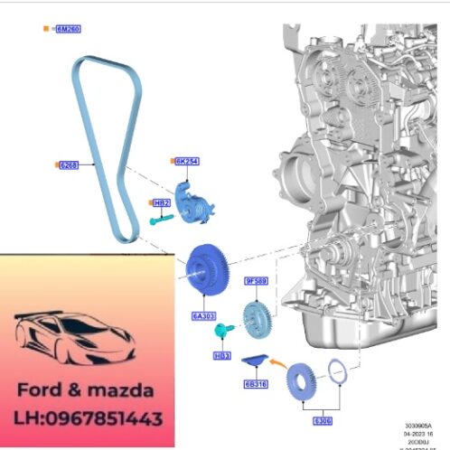 Tăng Dây curoa cam ford ranger everest 2018-2019-2020-2021-2022-2023-2024-2025-2026-2027-tăng cam ford ranger everest tăng dây curoa cam ford ranger everest GK2Z6K254F