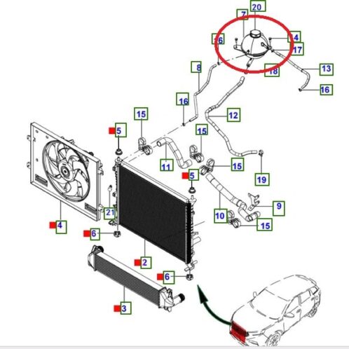 Bình nước phụ ford territory 2022-2021-2022-2023-2024-2025-2026 bình nước phụ két nước ford territory KS18K218AG