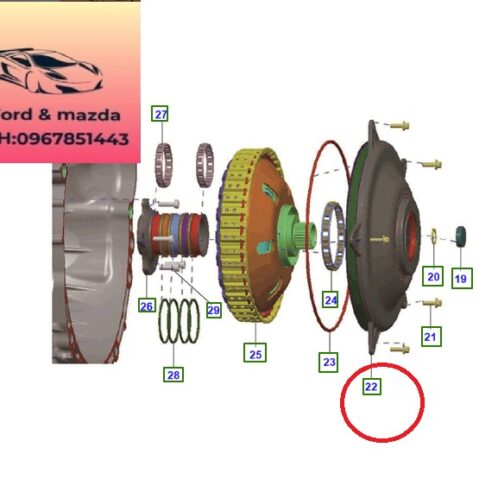Bộ côn ford territory 2022-2021-2022-2023-2024-2025-2026 bàn ép lá côn ford territory bộ côn ly hợp ford territory 2510105306