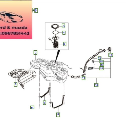 Bơm xăng ford territory 2022-2021-2022-2023-2024-2025-2026 Cụm bơm xăng ford territory bơm nhiên liêu ford territory NS19H307BC