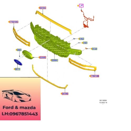 Ca lăng Cản trước ford ranger everest 2022-2026 Ca lăng Cản trước ford ranger everest 2022-2021-2022-2023-2024-2025-2026 Ca lăng trước ford ranger everest N1WZ8C324CL-N1WZ8C324DAB-N1WZ8C324DK