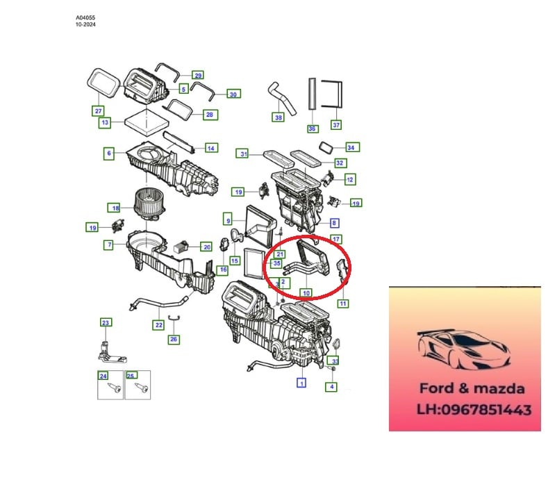 Giàn sưởi điều hòa ford territory 2022-2021-2022-2023-2024-2025-2026 Dàn sưởi điều hòa ford territory EKS118477AA Giàn sưởi điều hòa ford territory 2022-2021-2022-2023-2024-2025-2026 Dàn sưởi điều hòa ford territory EKS118477AA