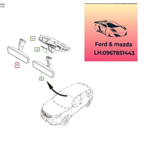 Gương trong xe ford territory 2022-2021-2022-2023-2024-2025-2026 Kính chiếu hậu trong xe ford territory NS117K695EA