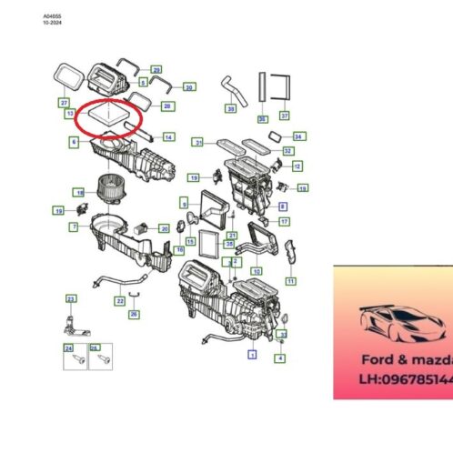 Lọc gió điều hòa ford territory 2022-2021-2022-2023-2024-2025-2026 Lọc điều hòa ford territory EKS119G245AA