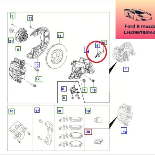 Má phanh sau ford territory 2022-2026 Má phanh sau ford territory 2022-2021-2022-2023-2024-2025-2026 bố thắng sau ford territory ENS12D250AA