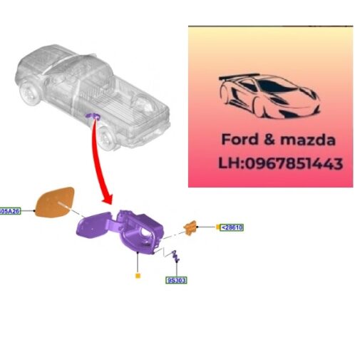 Nắp ngoài bình dầu ford ranger everest 2022-2021-2022-2023-2024-2025-2026-Tấm nhựa ngoài bình dầu ford ranger everest N1WZ60405A26A