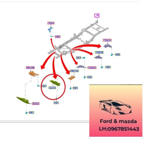 Tấm chắn gầm xe ford ranger everest 2022-2021-2022-2023-2024-2025-2026 Tấm chắn gầm động cơ ford ranger everest MB3Z19E667A