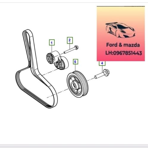 Tăng tổng ford territory 2022-2021-2022-2023-2024-2025-2026 tăng chỉnh dây curoa ford territory tăng dây belt máy phát ford territory MS16A228BA