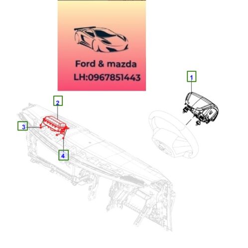 Túi khí lái ford territory 2022-2021-2022-2023-2024-2025-2026 Túi khí trái ford territory túi khí vô lăng ford territory ENS1V042B85AA