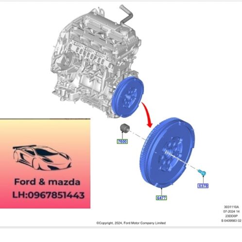 Bánh đà ford transit 2024-2025-2026-2027-2028-2029-2030-Bánh đà giảm giật trục cơ ford transit bánh đà cốt máy ford transit P2W96477BA-P2WZ6477A